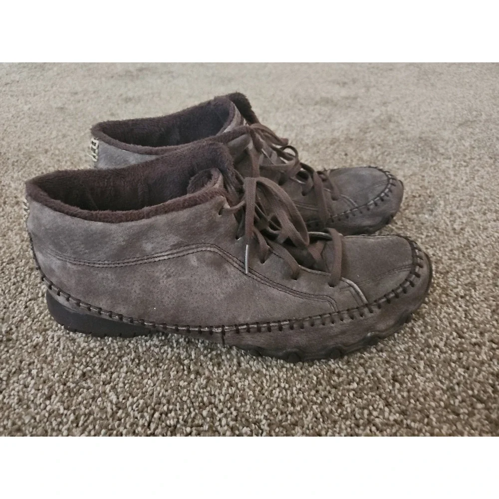 Skechers Bikers Totem Pole Chocolate Suede Leather Chukka Boots Sz 11‎